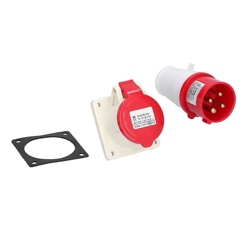 Amazon.co.jp: 工業用プラグコネクター 4ピン電源プラグ 3相防水